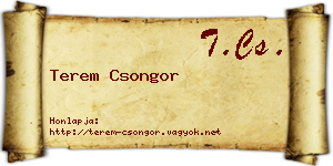 Terem Csongor névjegykártya